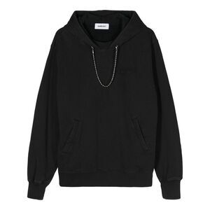 AMBUSH Embroidered Logo Chain Detail Hoodie Men BLACK Sweaters & Cardigans